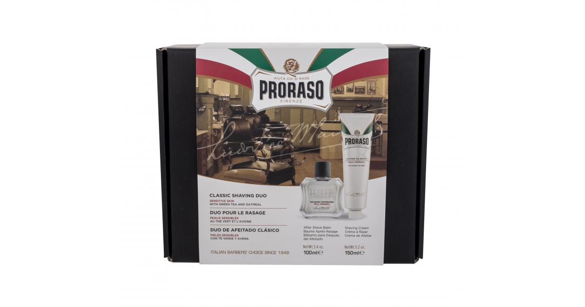 PRORASO White Classic Shaving Duo Zestaw Balsam Po Goleniu 100 Ml