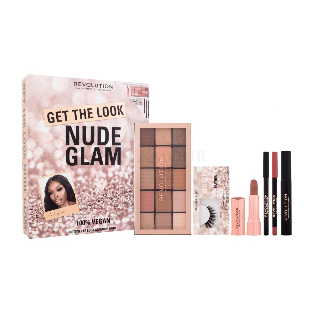 Makeup Revolution London Get The Look Nude Glam Zestaw Paletka Cieni