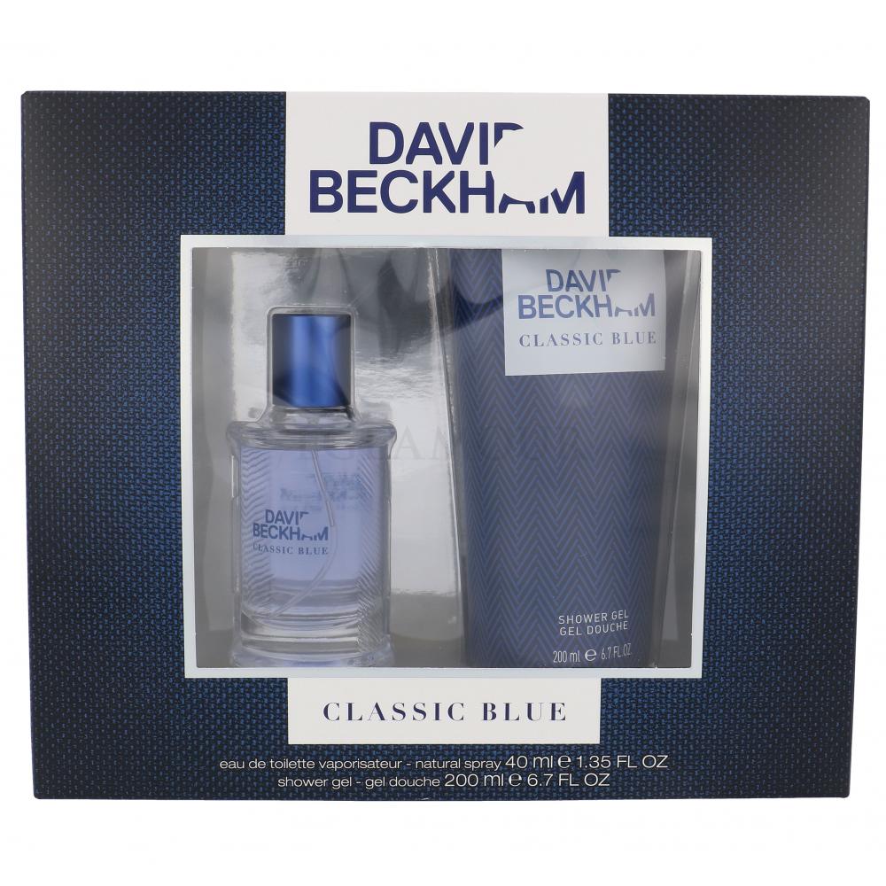 David Beckham Classic Blue Zestaw dla mężczyzn Edt 40ml 200ml Żel pod