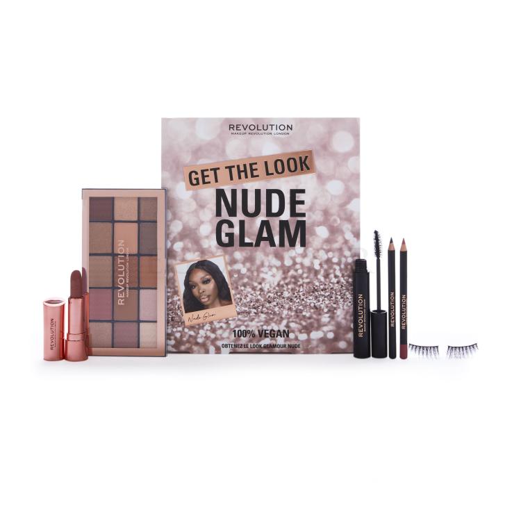 Makeup Revolution London Get The Look Nude Glam Zestaw Paletka Cieni Do