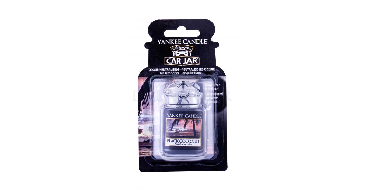 Yankee Candle Black Coconut Car Jar Zapach samochodowy 1 szt Uszkodzone  opakowanie - Perfumeria internetowa