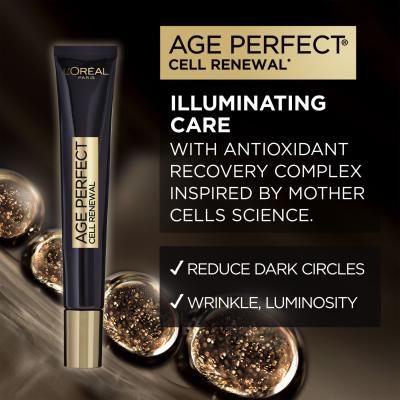 L&#039;Oréal Paris Age Perfect Cell Renew Illuminating Eye Cream Krem pod oczy dla kobiet 15 ml