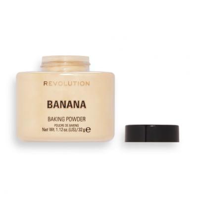 Makeup Revolution London Baking Powder Puder dla kobiet 32 g Odstín Banana