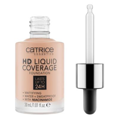 Catrice HD Liquid Coverage 24H Podkład dla kobiet 30 ml Odcień 020 Rose Beige