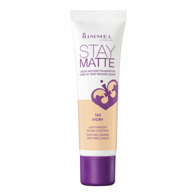 Rimmel London Stay Matte Liquid Mousse Foundation Podkład dla kobiet 30 ml Odcień 100 Ivory