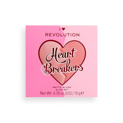 I Heart Revolution Heartbreakers Matte Blush Róż dla kobiet 10 g Odstín Brave