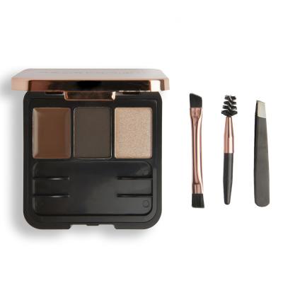 Makeup Revolution London Brow Sculpt Kit Zestawy i palety do brwi dla kobiet 2,2 g Odcień Dark Brown