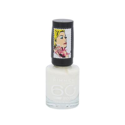 Rimmel London 60 Seconds By Rita Ora Lakier do paznokci dla kobiet 8 ml Odcień 703 White Hot Love