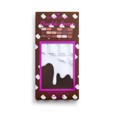 I Heart Revolution Chocolate Eyeshadow Palette Cienie do powiek dla kobiet 18 g Odcień Smores Chocolate