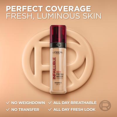 L&#039;Oréal Paris Infaillible 32H Fresh Wear SPF25 Podkład dla kobiet 30 ml Odcień 15