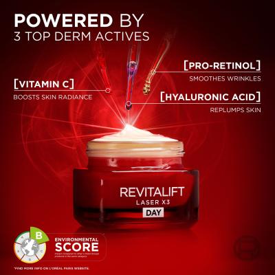 L&#039;Oréal Paris Revitalift Laser X3 Day Cream Zestaw Krem na dzień Revitalift Laser X3 50 ml + Krem na noc Revitalift Laser X3 50 ml