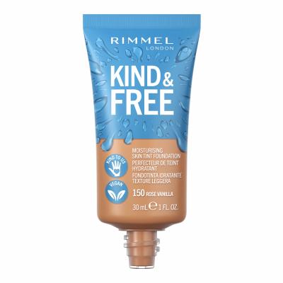 Rimmel London Kind &amp; Free Skin Tint Foundation Podkład dla kobiet 30 ml Odcień 150 Rose Vanilla