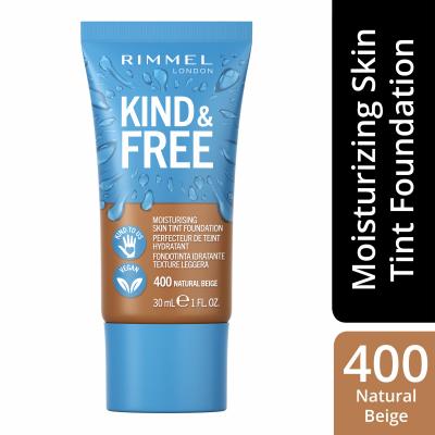 Rimmel London Kind &amp; Free Skin Tint Foundation Podkład dla kobiet 30 ml Odcień 400 Natural Beige