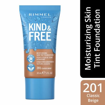 Rimmel London Kind &amp; Free Skin Tint Foundation Podkład dla kobiet 30 ml Odcień 201 Classic Beige