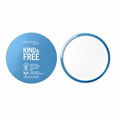 Rimmel London Kind &amp; Free Healthy Look Pressed Powder Puder dla kobiet 10 g Odcień 01 Translucent