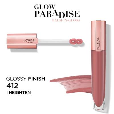 L&#039;Oréal Paris Glow Paradise Balm In Gloss Błyszczyk do ust dla kobiet 7 ml Odcień 412 I Heighten