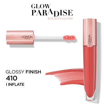 L&#039;Oréal Paris Glow Paradise Balm In Gloss Błyszczyk do ust dla kobiet 7 ml Odcień 410 I Inflate