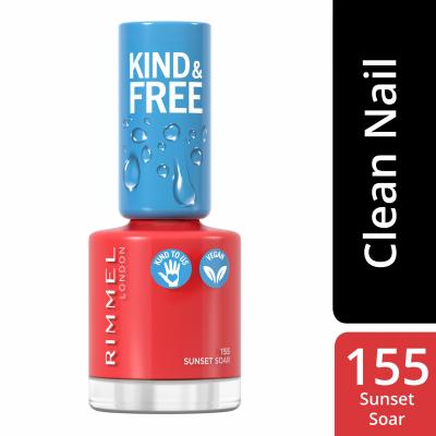 Rimmel London Kind &amp; Free Lakier do paznokci dla kobiet 8 ml Odcień 155 Sunset Soar