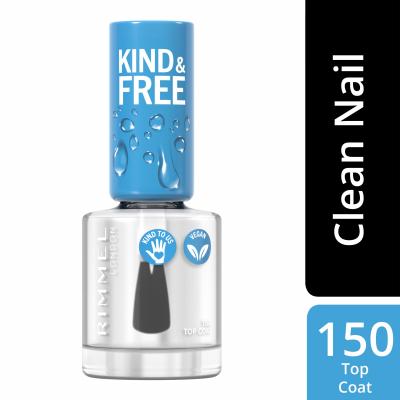 Rimmel London Kind &amp; Free Lakier do paznokci dla kobiet 8 ml Odcień 150 Top Coat