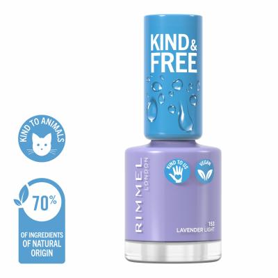 Rimmel London Kind &amp; Free Lakier do paznokci dla kobiet 8 ml Odcień 153 Lavender Light