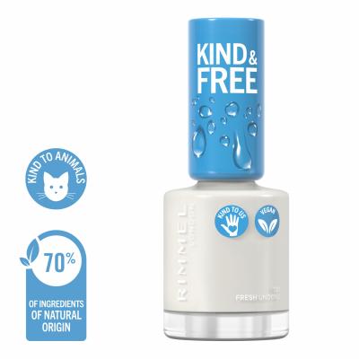 Rimmel London Kind &amp; Free Lakier do paznokci dla kobiet 8 ml Odcień 151 Fresh Undone