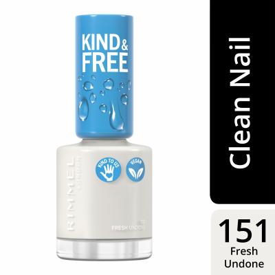 Rimmel London Kind &amp; Free Lakier do paznokci dla kobiet 8 ml Odcień 151 Fresh Undone