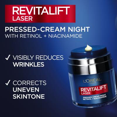 L&#039;Oréal Paris Revitalift Laser Pressed-Cream Night Krem na noc dla kobiet 50 ml