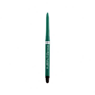 L&#039;Oréal Paris Infaillible Grip 36H Gel Automatic Eye Liner Kredka do oczu dla kobiet 1,2 g Odcień 008 Emerald Green