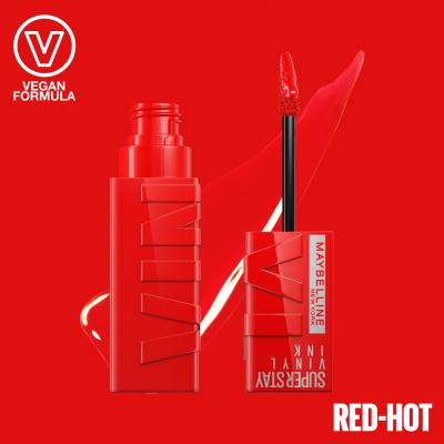 Maybelline Superstay Vinyl Ink Liquid Pomadka dla kobiet 4,2 ml Odcień 25 Red-Hot