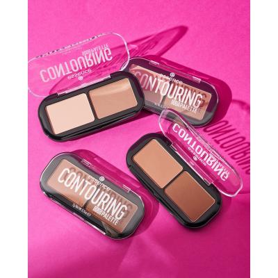 Essence Contouring Duo Palette Paletka do konturowania dla kobiet 7 g Odcień 20 Darker Skin