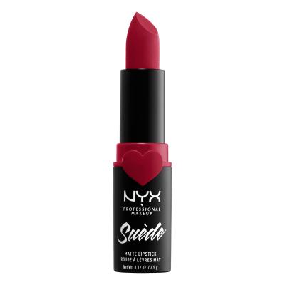 NYX Professional Makeup Suède Matte Lipstick Pomadka dla kobiet 3,5 g Odcień 09 Spicy