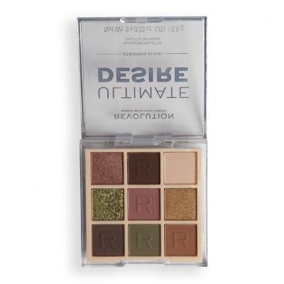 Makeup Revolution London Ultimate Desire Cienie do powiek dla kobiet 8,1 g Odcień Stripped Khaki