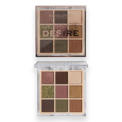 Makeup Revolution London Ultimate Desire Cienie do powiek dla kobiet 8,1 g Odcień Stripped Khaki