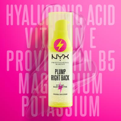 NYX Professional Makeup Plump Right Back Plumping Serum + Primer Baza pod makijaż dla kobiet 30 ml