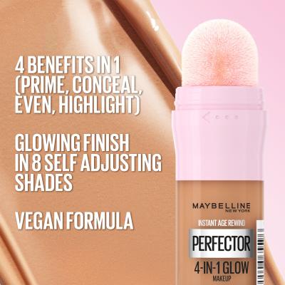 Maybelline Instant Anti-Age Perfector 4-In-1 Glow Podkład dla kobiet 20 ml Odcień 01 Light