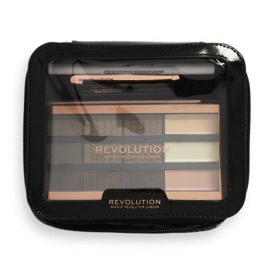 Makeup Revolution London The Everything Brow Kit Zestaw Paletka do brwi 13,8 g + pomada do brwi 0,12 g + kredka do brwi 1,15 g + żel do brwi 3,5 ml + pęseta + pędzel kosmetyczny 2 szt. + kosmetyczka