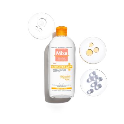 Mixa Niacinamide Glow Micellar Water Płyn micelarny dla kobiet 400 ml