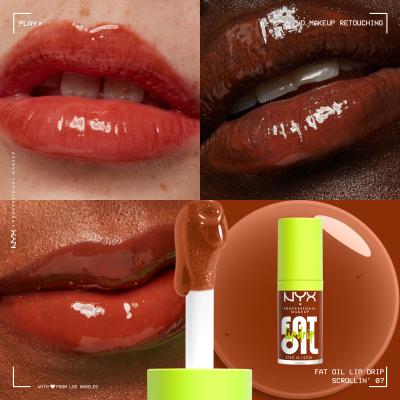 NYX Professional Makeup Fat Oil Lip Drip Olejek do ust dla kobiet 4,8 ml Odcień 07 Scrollin