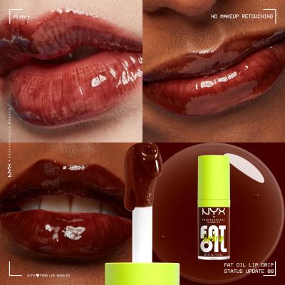 NYX Professional Makeup Fat Oil Lip Drip Olejek do ust dla kobiet 4,8 ml Odcień 08 Status Update