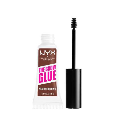 NYX Professional Makeup The Brow Glue Instant Brow Styler Żel i pomada do brwi dla kobiet 5 g Odcień 03 Medium Brown