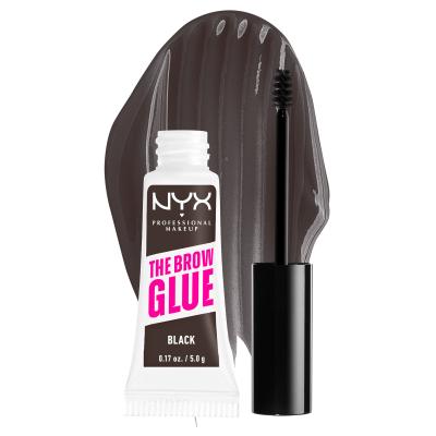 NYX Professional Makeup The Brow Glue Instant Brow Styler Żel i pomada do brwi dla kobiet 5 g Odcień 05 Black