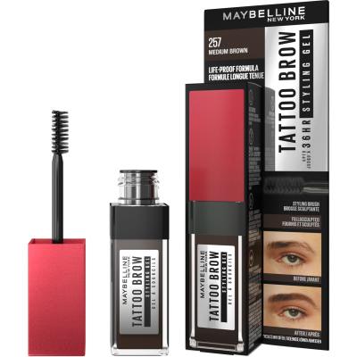 Maybelline Tattoo Brow 36H Styling Gel Żel i pomada do brwi dla kobiet 6 ml Odcień 257 Medium Brown