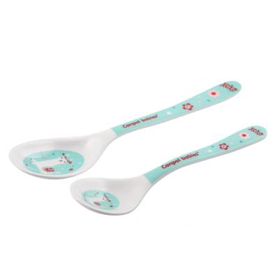 Canpol babies Exotic Animals Melamine Spoons 9m+ Turquoise Naczynia dla dzieci 2 szt