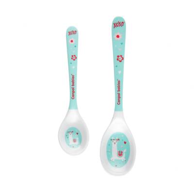 Canpol babies Exotic Animals Melamine Spoons 9m+ Turquoise Naczynia dla dzieci 2 szt