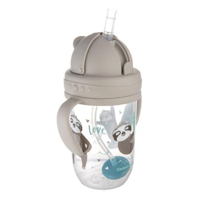 Canpol babies Exotic Animals Non-Spill Expert Cup With Weighted Straw Grey Kubek dla dzieci 270 ml