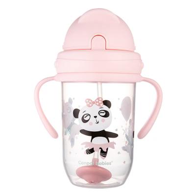 Canpol babies Exotic Animals Non-Spill Expert Cup With Weighted Straw Pink Kubek dla dzieci 270 ml