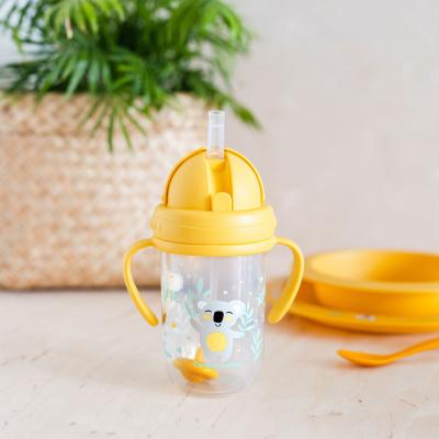 Canpol babies Exotic Animals Non-Spill Expert Cup With Weighted Straw Yellow Kubek dla dzieci 270 ml