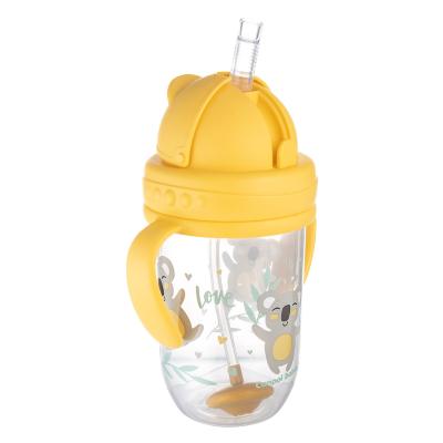 Canpol babies Exotic Animals Non-Spill Expert Cup With Weighted Straw Yellow Kubek dla dzieci 270 ml