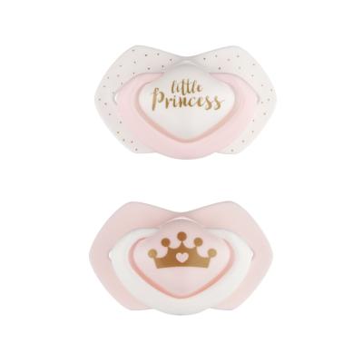 Canpol babies Royal Baby Light Touch Little Princess 0-6m Smoczek dla dzieci 2 szt