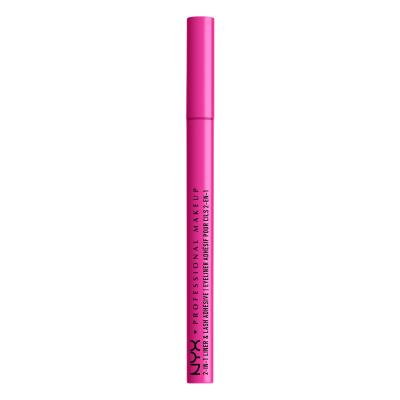 NYX Professional Makeup Jumbo Lash! 2in1 Liner &amp; Lash Adhesive Eyeliner dla kobiet 1 ml Odcień 01 Black